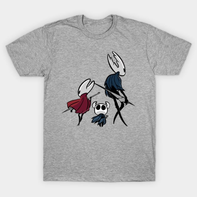 The hollow knight, hornet, and the knight (ver. 2) T-Shirt by Quimser